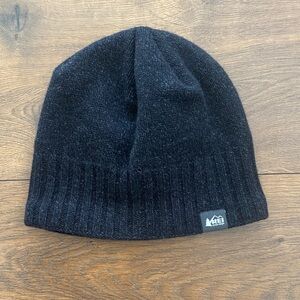 REI Wool Beanie Charcoal Hat Unisex One Size